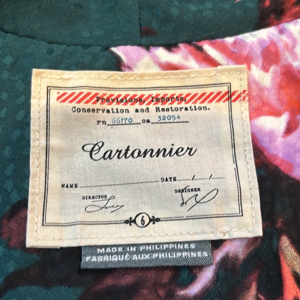 CARTONNIER 6 Floral Printed Open Blazer Jacket - Picture 9 of 9